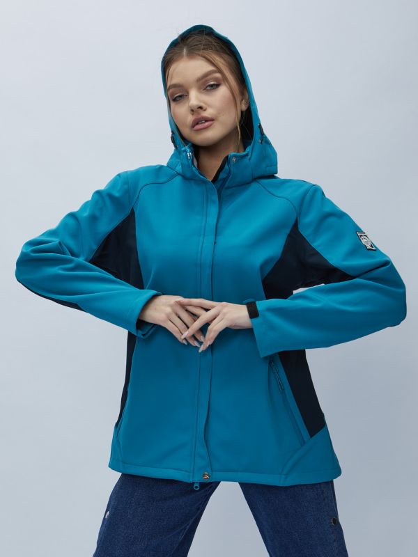 Women's windbreaker MTFORCE large size blue 22211S